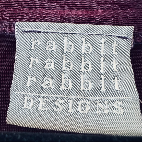 Vintage Rabbit Rabbit Rabbit Open Cardigan, 2P, Deep Purple, Y2K - Picture 2 of 12